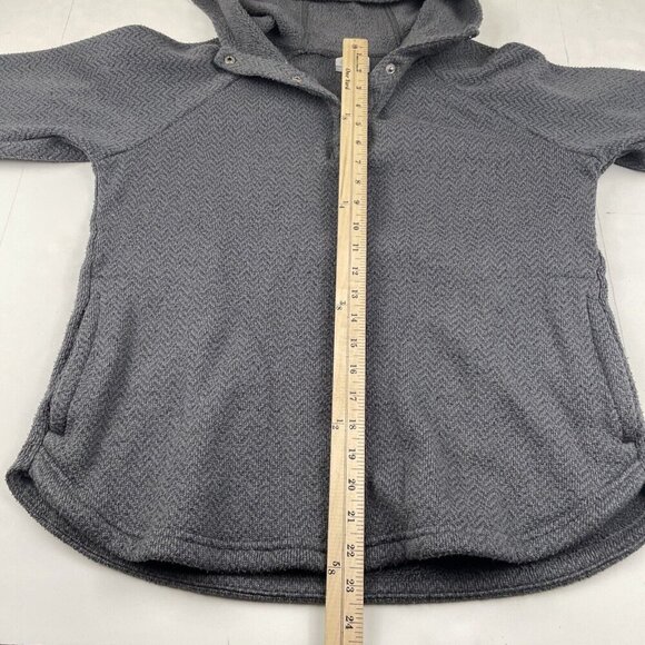 Columbia 1/4 Snap Hooded Sweater Women’s L Pullover Gray Pockets Outdoor - Picture 5 of 11
